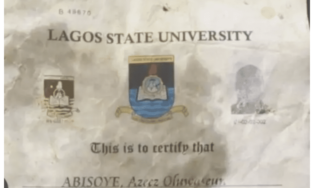 LASU trending certificate